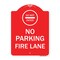 Signmission Do Not Enter No Parking Fire Lane W/ Graphic, Red & White Aluminum Sign, 18" x 24", RW-1824-24149 A-DES-RW-1824-24149 - alternate 1